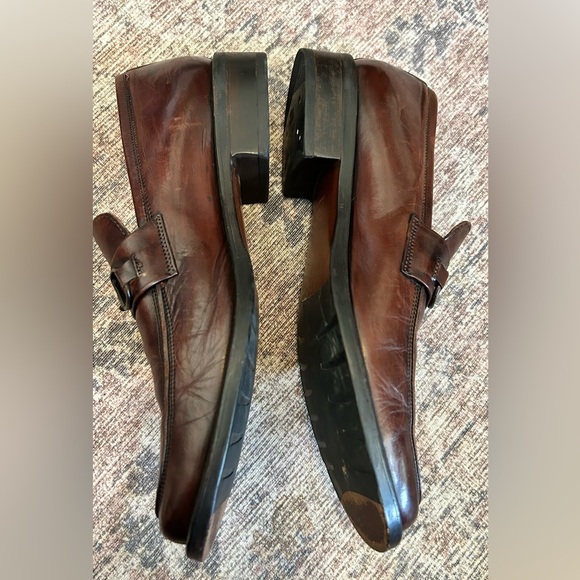 Johnston & Murphy Men's Brown Bit Leather Loafers SZ 9.5 - Picture 3 of 6